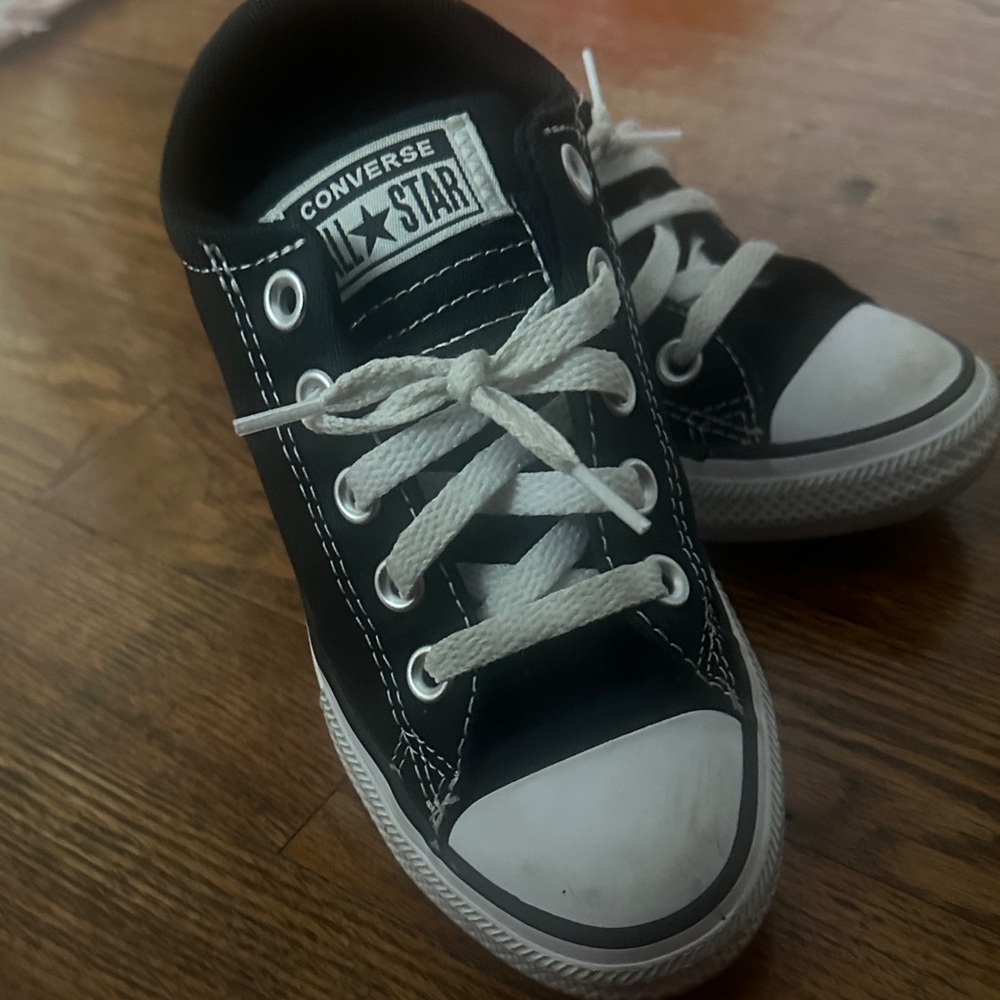 Converse Kids Black and White Low-Top Sneakers